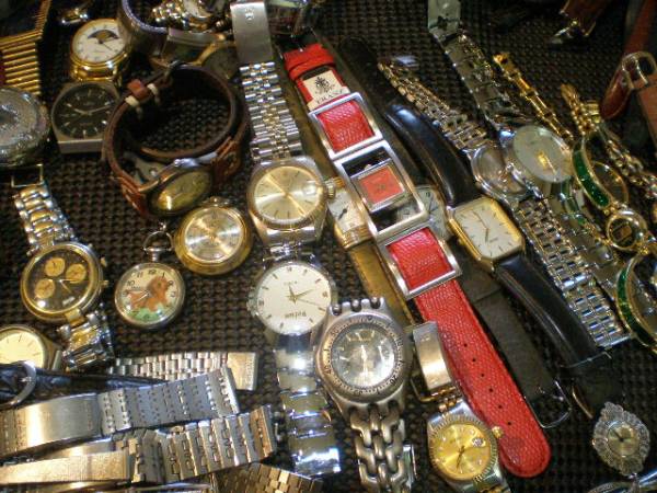 時計　まとめて　大量　ジャンク　５キロ　手巻き懐中　電池　