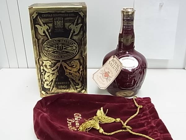 古酒◇ROYAL SALUTE/ロイヤルサルート 21年 赤 巾着付♪税無