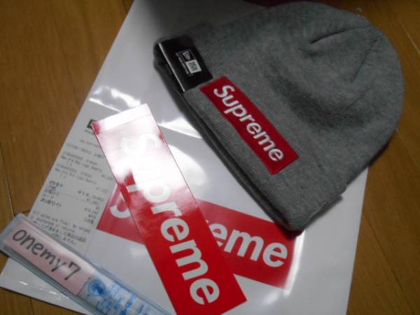 Supreme New Era Box Logo Beanie ニューエラビーニー 灰　値引