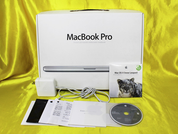 充放電回数9回♪ MacBook Pro 17inch Mid 2009 MC226J/A 110 1687 充
