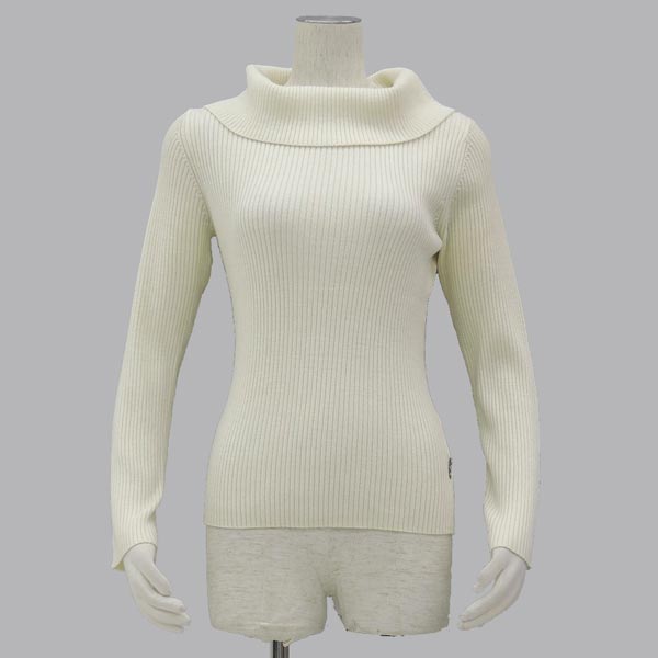 □1FC31512【バーバリー】 ニット オフタートル ホワイト □