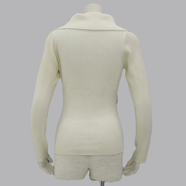 □1FC31512【バーバリー】 ニット オフタートル ホワイト □