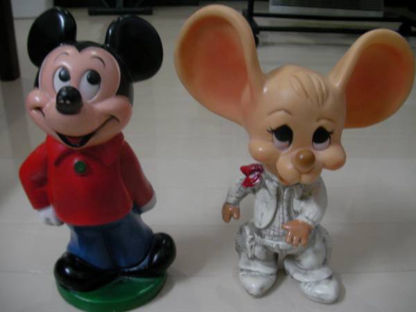 ミッキーマウス＆トッポジージョ.ビンテージフィギュア.ナバホ
