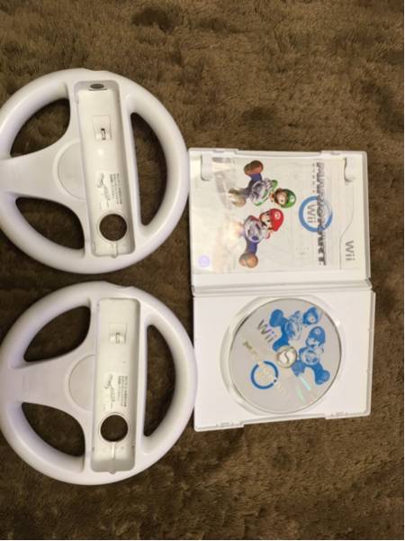 wii マリオカート ハンドル2個付 Wiiハンドル 2個セット マリオカート
