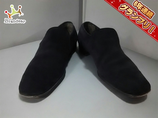 クロケットジョーンズ シューズ 7 1/2 FF メンズ 黒 スエード