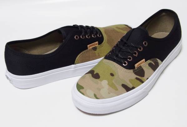 VANS バンズ オーセンティック 迷彩 マルチカモ 黒 25.5cm