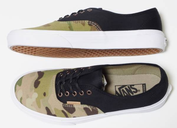 VANS バンズ オーセンティック 迷彩 マルチカモ 黒 25.5cm