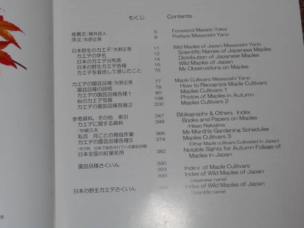 ◇楓 カエデの本 日本野生のカエデ 園芸 矢野正善 カエデの本 Book for