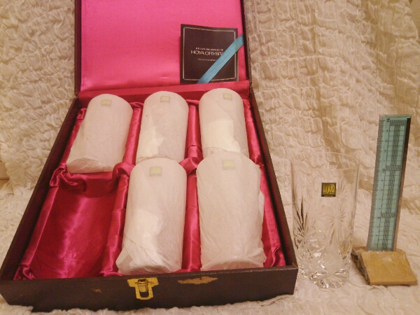 【646】HOYA クリスタル グラス 6個セット 未使用 箱付き