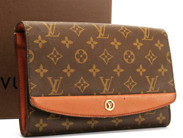 1円 ヴィトン セカンドバッグ モノグラム メンズ ビジネス 革