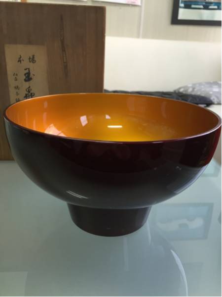 美品 ☆ 仙台 玉虫塗 総本舗謹製 ☆ 22㎝ 器