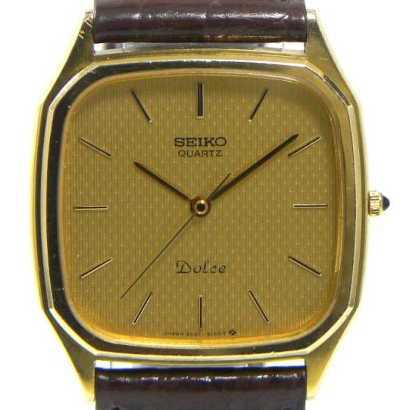 セイコー ■ ドルチェ　14KYG　金無垢　メンズクオーツ　