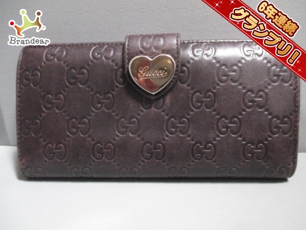 未使用✨ GUCCI 長財布　gg柄　ハート　パテントレザー　ブロンズ グッチ 長財布 0 GUCCI 財布 | ハートモチーフ長財布 新品 [グッチ