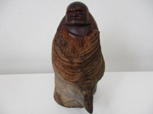 大人気，新品】 木工芸☆象月刀 木彫達磨大師 だるま ダルマ 一刀彫