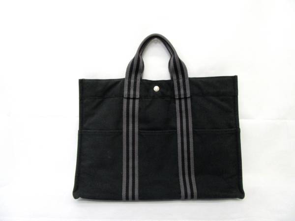 HERMESエルメス】フールトゥトート/黒×グレー/MMトートバッグ HERMES 