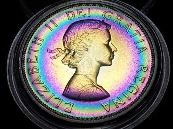 66551ドル銀貨 カナダ シャーロットタウン 1ドル銀貨 1964年 トーン