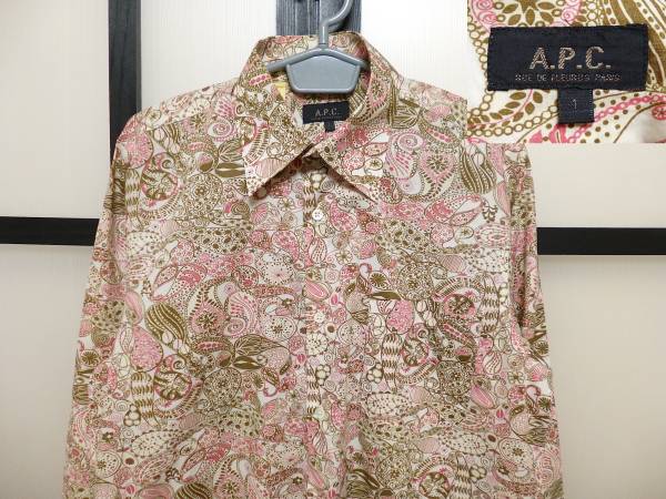 アーペーセー ペイズリー柄シャツ フランス製/APC アーペーセー A.P.C. 