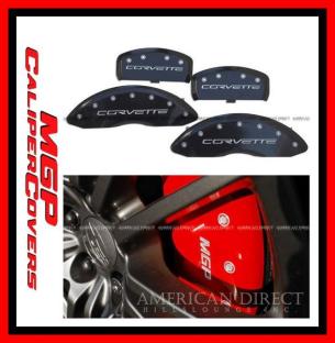 CORVETTEロゴ】05-13y コルベット C6 キャリパー カバー 13008