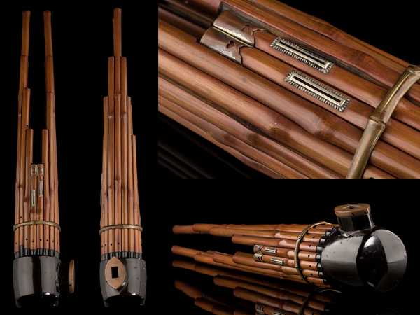 【流】時代和楽器 時代笙 しょう 能管 古美術品 IC943