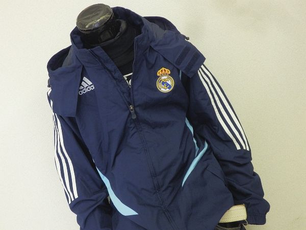 ★アディダスレアルマドリッドフーデットウィンドジャケットS★