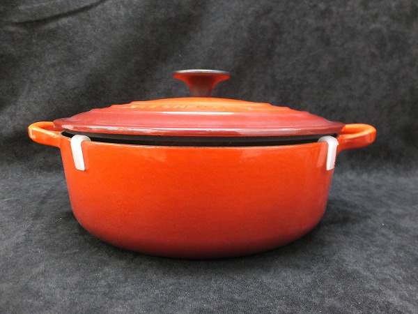 未使用】LE CREUSET ルクルーゼ ココットロンド チェリー 24㎝