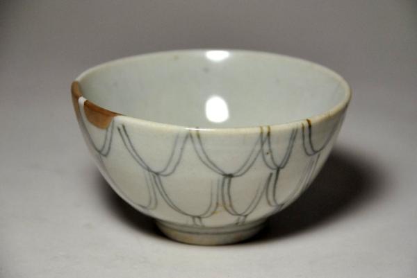 古伊万里 染付 初期伊万里 茶碗 酒器 箱付 片口として 江戸時代 網