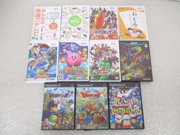 処分 任天堂Wii，DS，PS2他 本体，ソフト マリオ，ドラクエ等[梱0.4