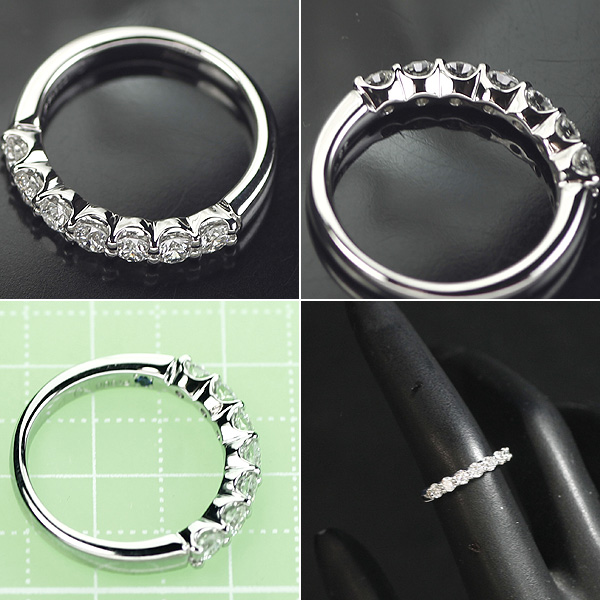 1円～銀座シライシ Pt ダイヤモンド リング 0.55ct SELBY