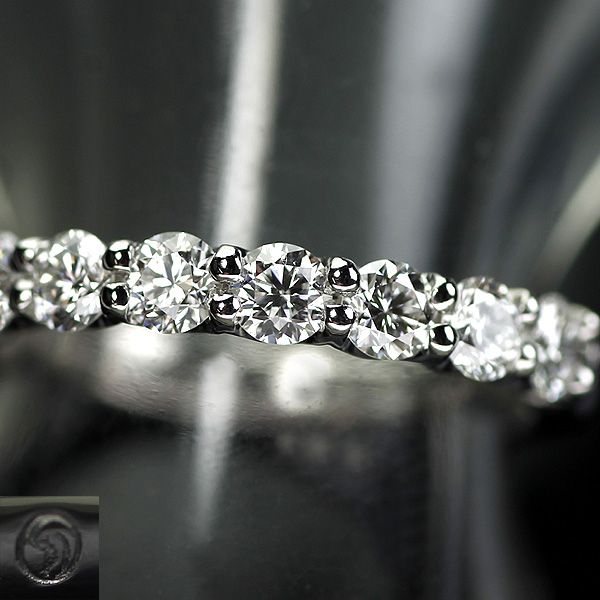 1円～銀座シライシ Pt ダイヤモンド リング 0.55ct SELBY