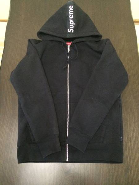 ◆supreme tape logo zip up hoodie◆パーカー サイズM◆黒