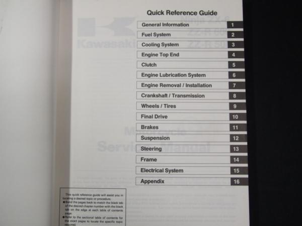 ZX-6ニンジャZZ-R600/500サービスマニュアル1990-93原本