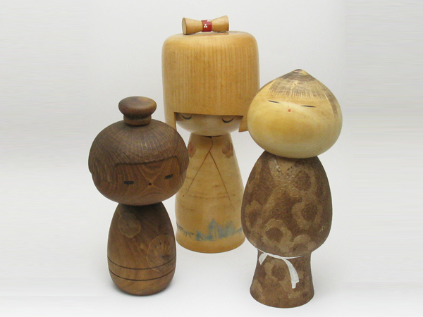 e21◇創作こけし 山中三平作 他◇3点