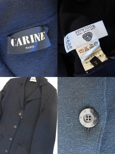 CARINE カリーヌ レディース ニット コート 2 紺*31793 UNIQLO - ※傷 