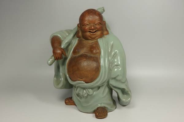 七福神 布袋様 骨董 九谷焼 置物 縁起物 開運 布袋尊 子宝 白磁の通販 