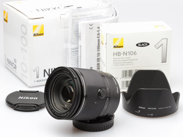 ニコン NIKON 1 NIKKOR VR 10-100mm F4-5.6 ブラック☆フード付 ニコン