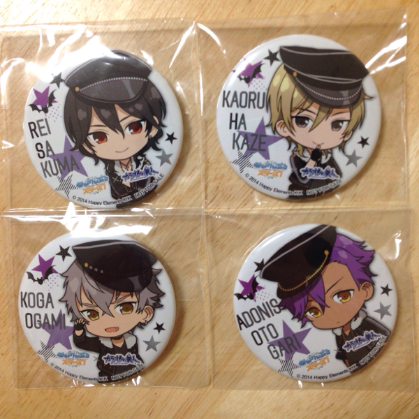 あんさんぶるスターズ カラ鉄缶バッジ 零薫晃牙アドニスUNDEAD