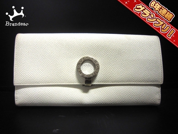 BVLGARI(ブルガリ) 長財布 ブルガリブルガリ アイボリー レザー