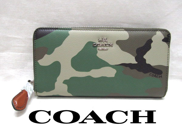 コーチ 長財布 迷彩 COACH コーチ 長財布 ラウンドファスナー カモフラ