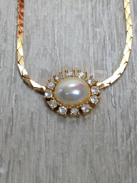 Christian Dior◆パールモチーフネックレス/-/GLD