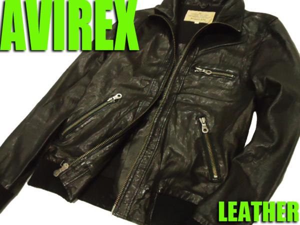 定価６万↑●AVIREXアヴィレックス●羊革ラムレザージップJKT