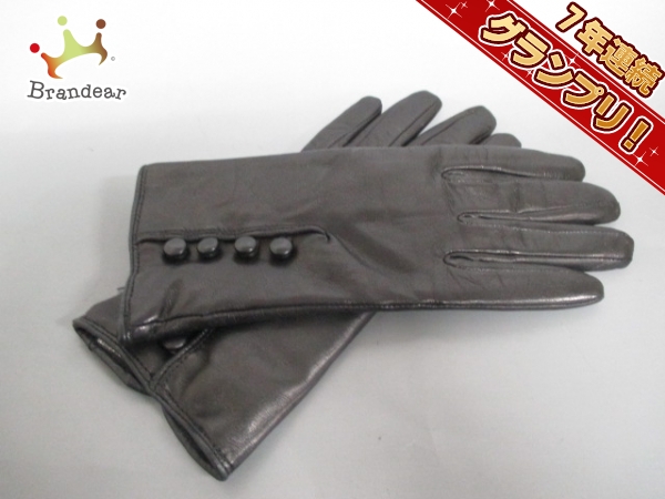 新作送料無料 グローブス 手袋 レディース 美品 黒 レザー Gloves