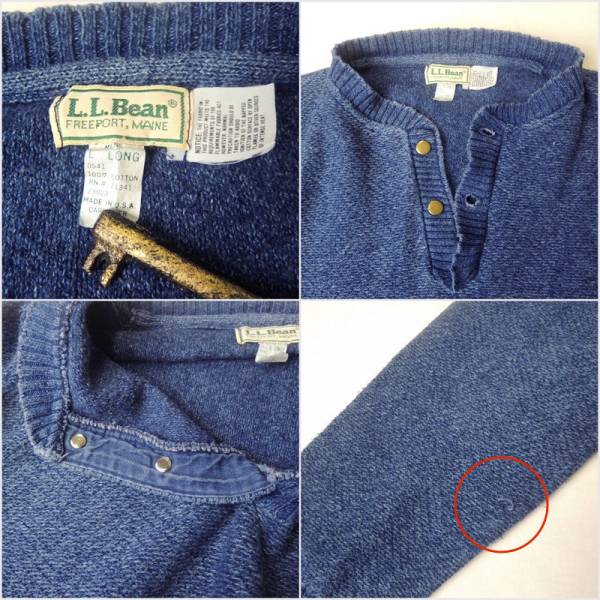 ビンテージ LL BEAN エルエルビーン インディゴ ニット セーター