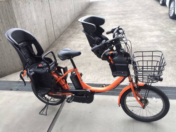 美品! ヤマハ PAS Babby チャイルドシート 3人乗り レインカバー