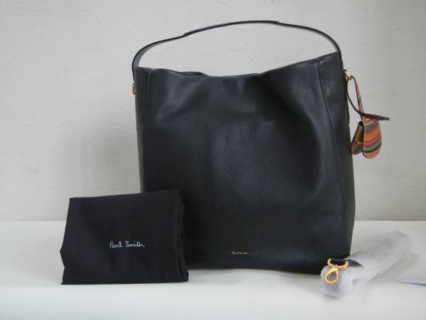 ◆美品◆ポールスミスインポートラインバッグ リアルレザー 黒