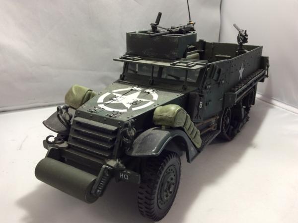 【ジャンク】 完成 軍用車プラモデル 人形付