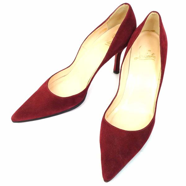 CHRISTIAN LOUBOUTIN スエードヒールパンプス-01