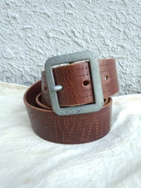 ヒステリックグラマーHysteric Glamour美品/ロゴ レザーベルト茶