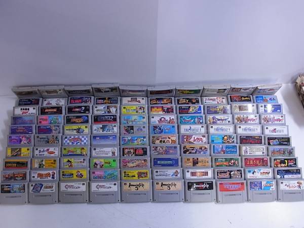 SFC スーファミソフト大量100本set FF，マリオ等 ジャンク/B452/1