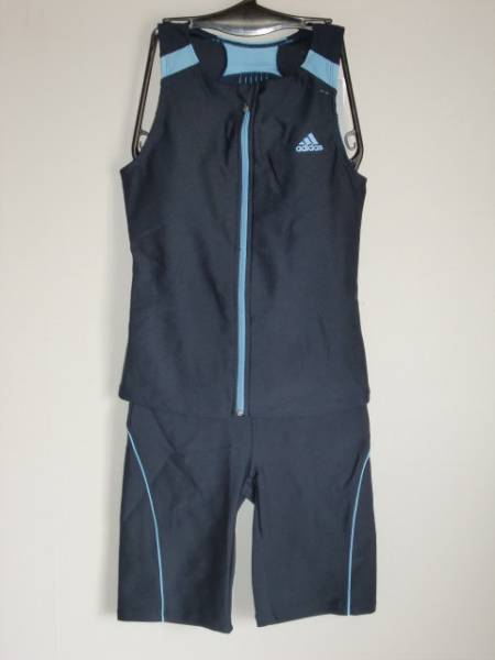 アディダス adidas 胸パット付 3本ライン入 セパレート水着 M　