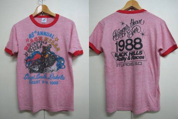 N617*Black　Hills*モーターサイクルリンガーT　霜降りレッド